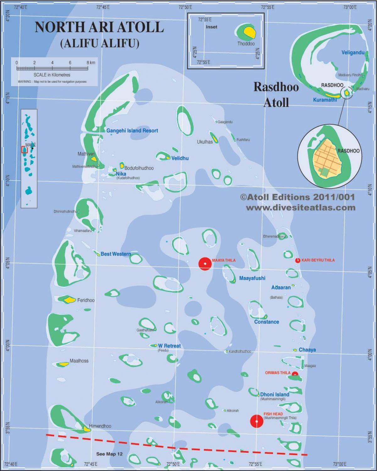 harta e ari atoll maldivet