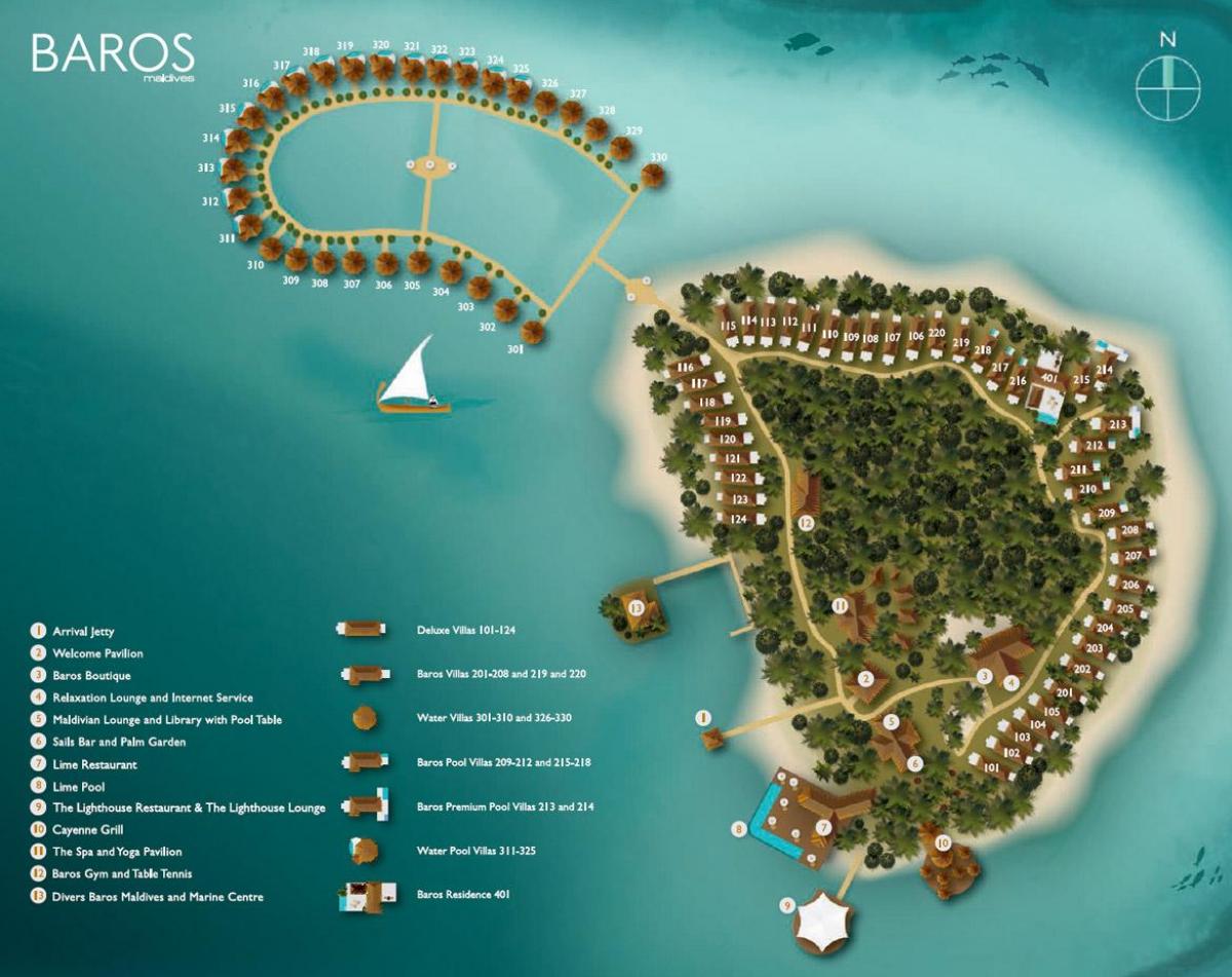 harta e baros maldivet
