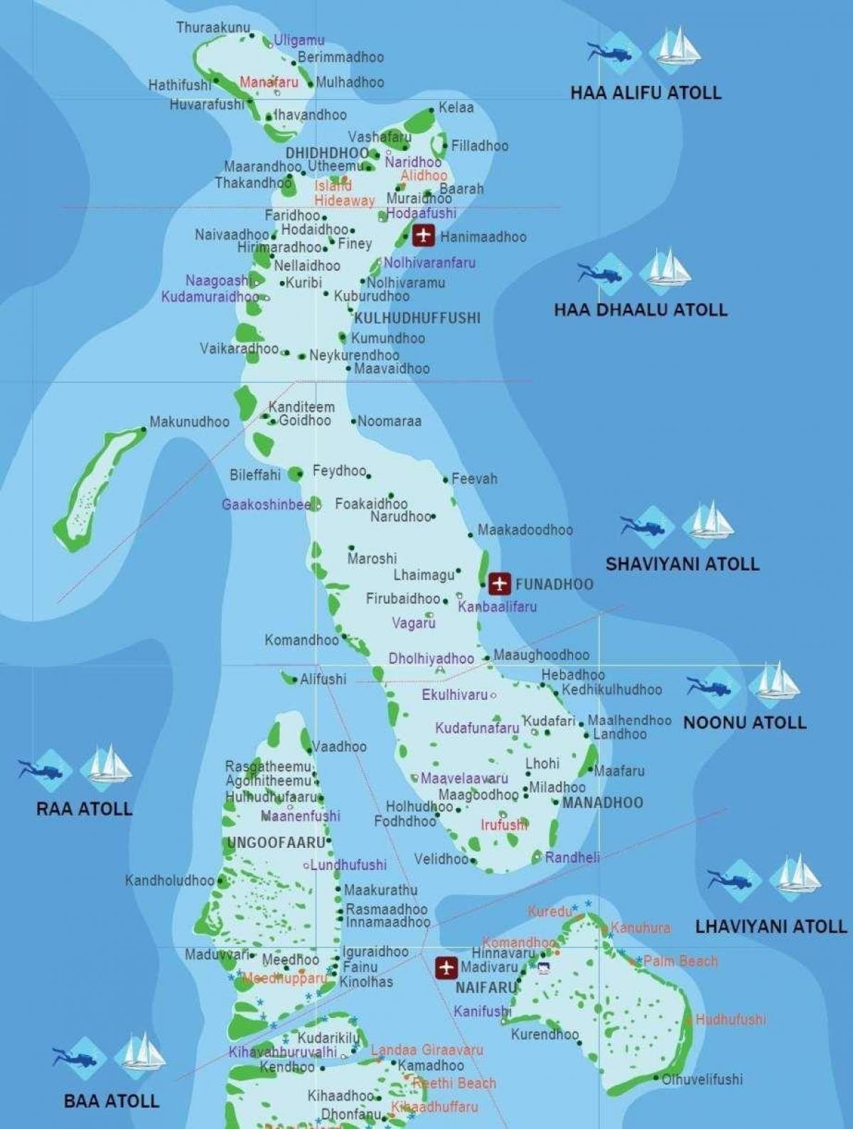 harta e kani maldivet 