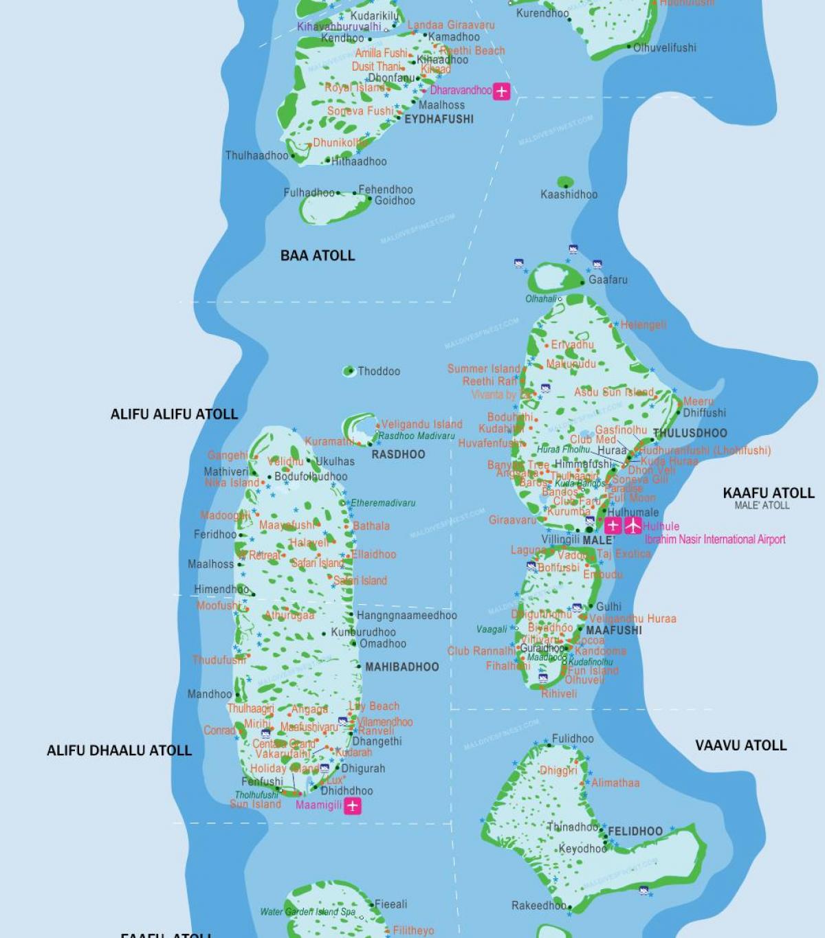 maldivet aeroportet hartë