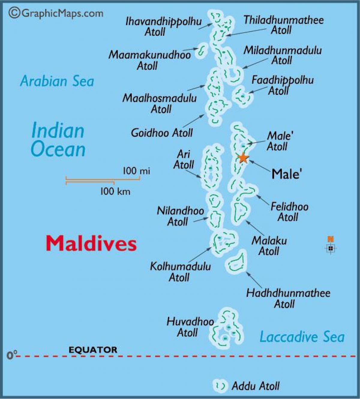 baa atoll maldivet hartë