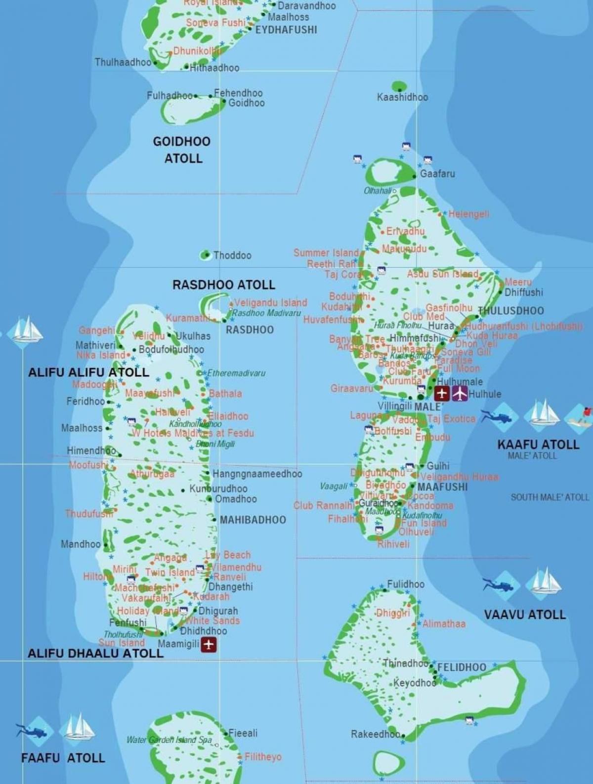 maldivet harta e kryeqytetit