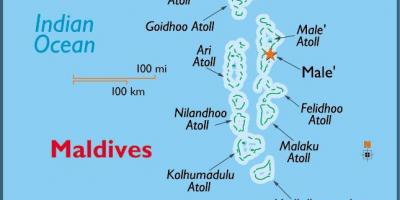 Baa atoll maldivet hartë