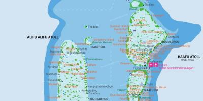 Maldivet ishull hartë vendndodhjen e