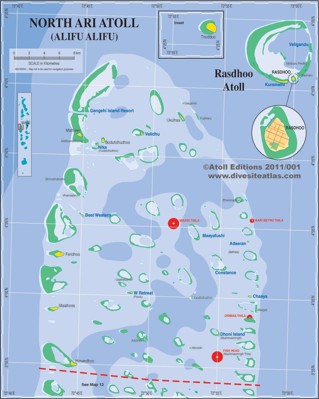 harta e ari atoll maldivet