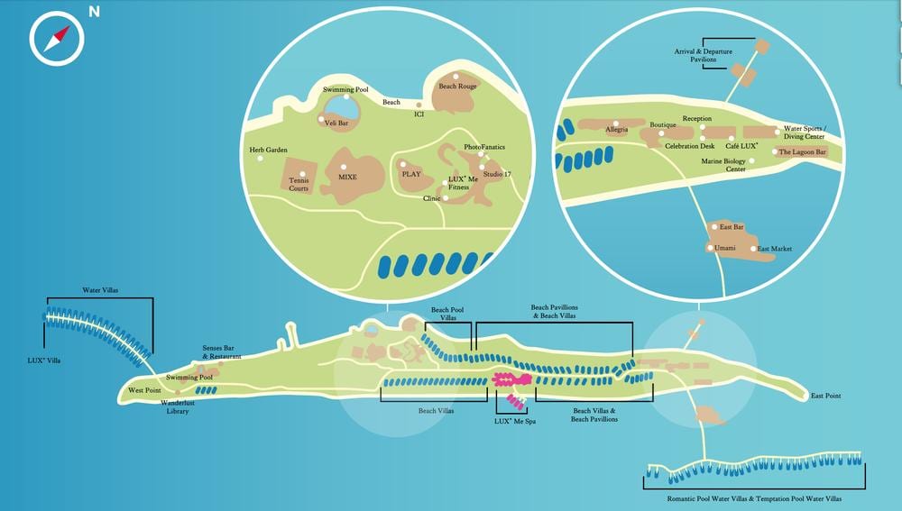 lux maldivet turistik hartën