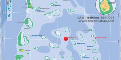 Harta e ari atoll maldivet
