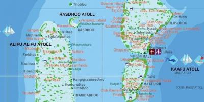 Harta e maldivet turistike