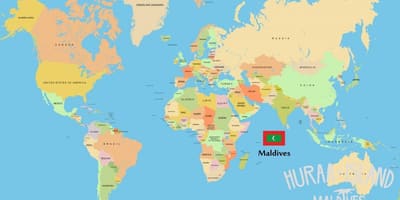 Tregojnë maldivet në hartë të botës